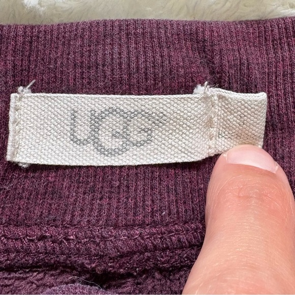 UGG Full Length Drawstring Lounge Pants Maroon Womens Small - Picture 4 of 9
